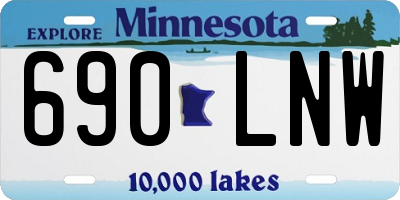 MN license plate 690LNW
