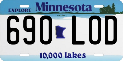 MN license plate 690LOD
