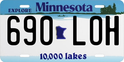 MN license plate 690LOH