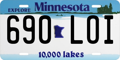 MN license plate 690LOI