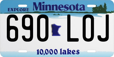 MN license plate 690LOJ