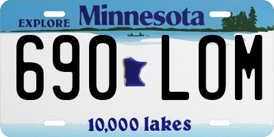 MN license plate 690LOM