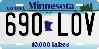 MN license plate 690LOV