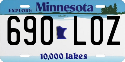 MN license plate 690LOZ