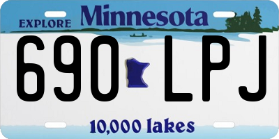 MN license plate 690LPJ