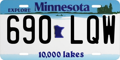 MN license plate 690LQW