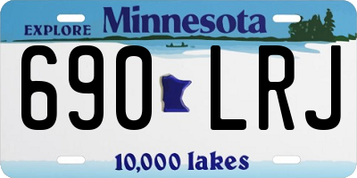 MN license plate 690LRJ