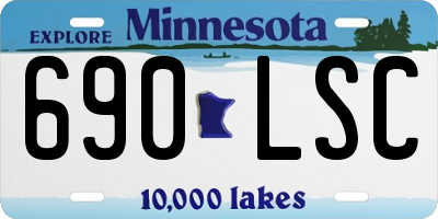 MN license plate 690LSC