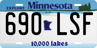 MN license plate 690LSF