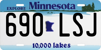 MN license plate 690LSJ