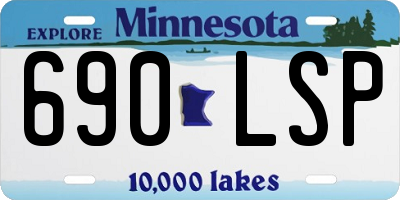 MN license plate 690LSP