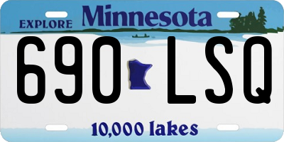 MN license plate 690LSQ