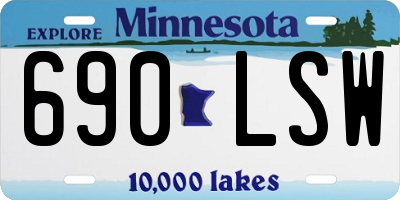 MN license plate 690LSW