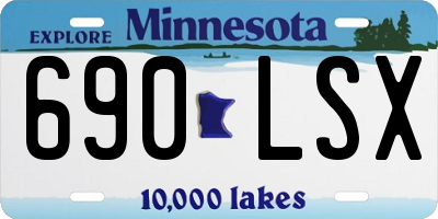 MN license plate 690LSX