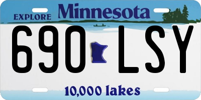 MN license plate 690LSY