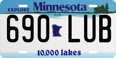 MN license plate 690LUB