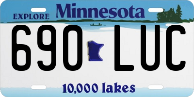 MN license plate 690LUC