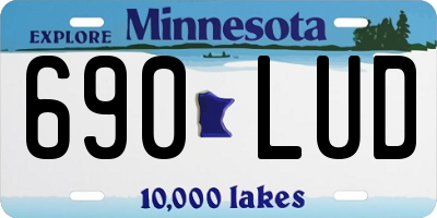MN license plate 690LUD