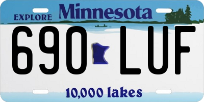MN license plate 690LUF