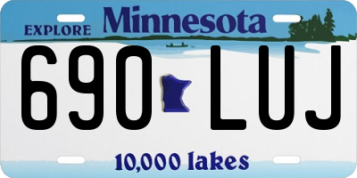 MN license plate 690LUJ