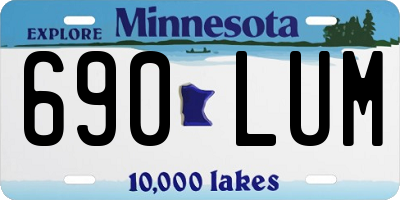 MN license plate 690LUM