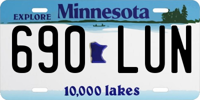 MN license plate 690LUN