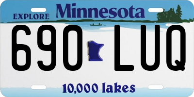 MN license plate 690LUQ