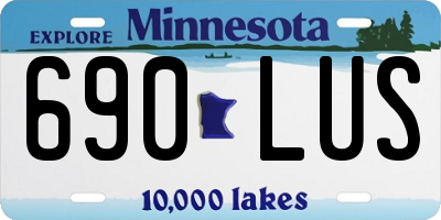 MN license plate 690LUS