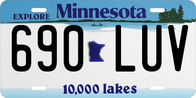 MN license plate 690LUV