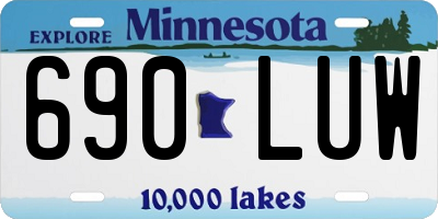 MN license plate 690LUW