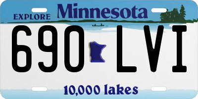MN license plate 690LVI