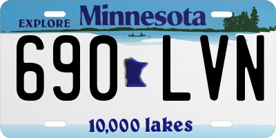 MN license plate 690LVN