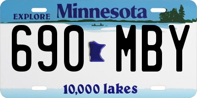 MN license plate 690MBY