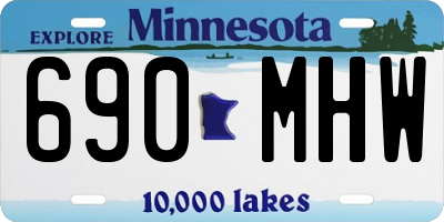 MN license plate 690MHW