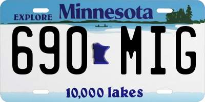 MN license plate 690MIG