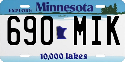 MN license plate 690MIK