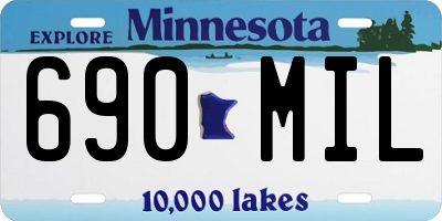 MN license plate 690MIL