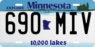 MN license plate 690MIV