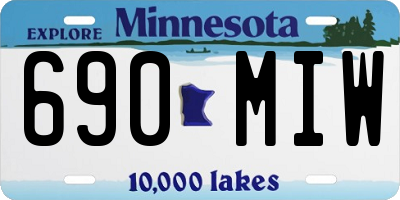 MN license plate 690MIW