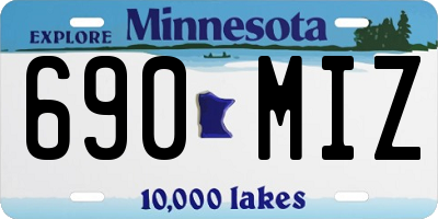MN license plate 690MIZ