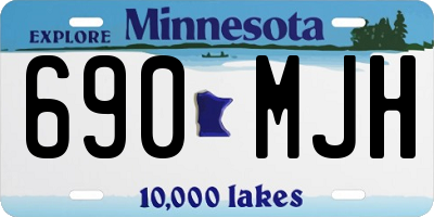 MN license plate 690MJH
