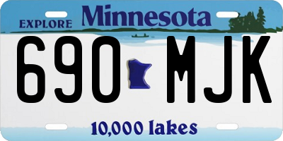 MN license plate 690MJK