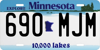 MN license plate 690MJM