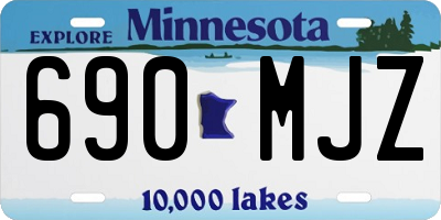 MN license plate 690MJZ