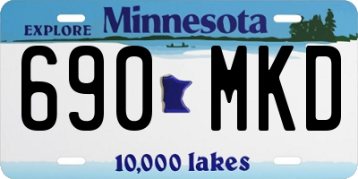 MN license plate 690MKD