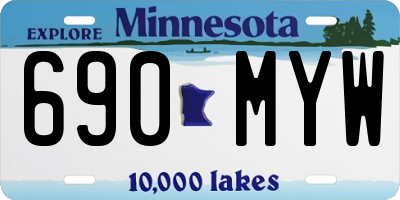 MN license plate 690MYW