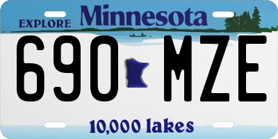 MN license plate 690MZE