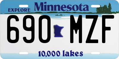 MN license plate 690MZF