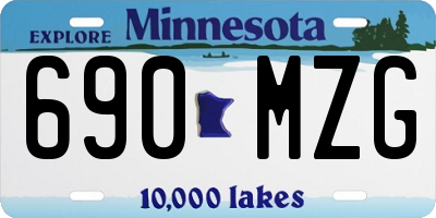 MN license plate 690MZG
