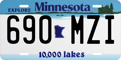 MN license plate 690MZI